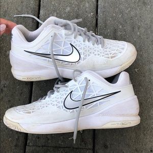 Nike zoom cage 2 white tennis shoes
